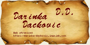 Darinka Dačković vizit kartica
